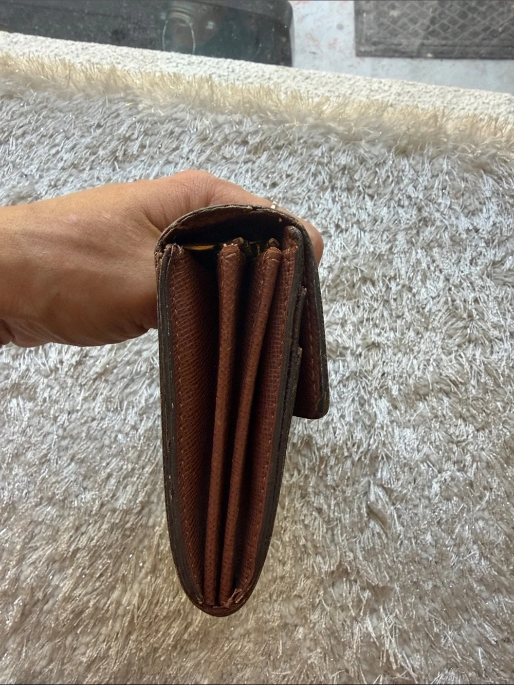 Louis Vuitton Monogram Continental Wallet - Dark Brown with Gold Accent